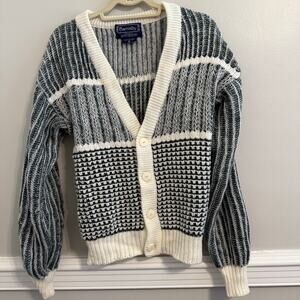 Vintage Barnaby Blue and White Knit Sweater